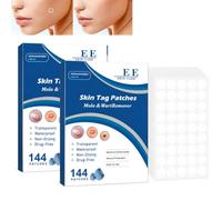 2 Pack Microneedle Skin Tag Patches for Face and Body - 288PCS Water-Resistant Breathable Skin Covers with Plant-Based Formula, Invisible Pads for Daily Wear, Travel Essentials and Home Care