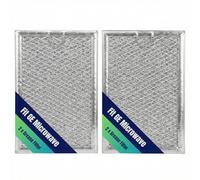 2-Pack Microwave Grease Filter Replacement, 7.6x5.x0.1Inch, Washable Aluminum Mesh Exhaust Hood Vent Filter, Compatible with GE JVM6175EK5ES,JVM6172SK5SS, JVM6175SK5SS,JVM6175YK5FS