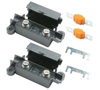 2-Pack Midi Fuse Holders with 2 PCS 30Amp Midi ANS Fuses, Car Fuse Box Lasting Safe Strip Link ANS-H2 High Current Bolt-on Holders for Cars Trucks Agricultural Machinery Buses and Caravans