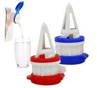 2-Pack Milk Bottle Pourer Cap - Easy Open Beverage Carton Spout, Jug Spouts with Lid, Carton Pourer Drink Extension Mouth for Boxes Home Kitchen Use Various Paper Bags