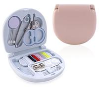 2 Pack Min Travel Sewing Kit DIY Sewing Supplies Portable Sewing Tool Kits Plastic Sewing Kit Box Beginner Friendly Emergency Sewing Repair Kit with Threads Scissors Hand Sewing Needles