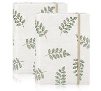 2 Pack Mini 6x4 Photo Albums Slip In Hold 200 Photos 4x6 Inch / 10x15cm, Small Flip Photo Album Little Portable Memory Book with Linen Cover for Baby Wedding Holiday Family Birthday Travel (Leaf)