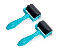 2 Pack Mini Brayer Roller for Crafting, Small Diamond Art Paint Roller Rubber Painting Roller for Lino, Stamping, Scrapbooks DIY Tools Printing Accessories