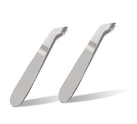 2 Pack Mini Cuticle Cutter, Small Cuticle Trimmer for Manicure and Pedicure, Professional Nail Kit Cuticle Nippers Portable Hangnail Clippers Remover Tweezers for Man Woman, Silver