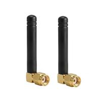 2-Pack Mini Dual Band WiFi 6 Antenna - 2.4GHz/5GHz/5.8GHz MIMO 3dBi RP-SMA Male Right Angle for FPV Drone, Bluetooth USB Adapter, WiFi 6E PCIe Card, Mini PC, Motherboard, Router, Backup Camera