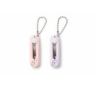 2 Pack Mini Folding Scissors, Portable Folding Telescopic Sheath with Key Ring, Suitable for Cutting, Scrapbooking, Crafts and Sewing. (Pink and Purple)