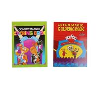 2-Pack Mini Magic Coloring Book Trick - Funny Illusion Props for Kids and Beginners, Pocket Size Gimmick for Comedy Performance