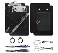 2 Pack Mini Magnetic Clipboards for Refrigerator 4 x 6 Inch Mini clipboard with Pen Holder Small Magnetic Clipboards Pocket for Notepads Receipts Tickets