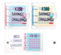 2-Pack Mini Money Savings Challenge Budget Binder Wallets with 25 Envelopes