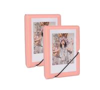 2 Pack Mini Photo Album with 28 Pocket for Fujifilm Instax Mini 12 11 99 90 40 9 8 7 EVO LiPlay 2x3 Inch Pictures Films,Kpop Photocard Holder Albums for 54x86mm Pictures (Pink)