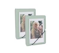 2 Pack Mini Photo Album with 28 Pocket for Fujifilm Instax Mini 12 11 99 90 40 9 8 7 EVO LiPlay 2x3 Inch Pictures Films,Kpop Photocard Holder Albums for 54x86mm Pictures (Green)