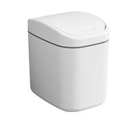 2 Pack Mini Trash Bin With Lid 16x11.2x16.5cm Desktop Trash Can With Swing Lid Small Countertop Garbage Bin Waste Basket Can Dustbin For Home Living Room Kitchen Bathroom Office Car Indoor