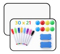2 Pack Mini Whiteboard, A4 Magnetic Whiteboard, Double Sided Dry Erase White Boards, Small White Boards for Home, Office, Classroom-30x21 cm