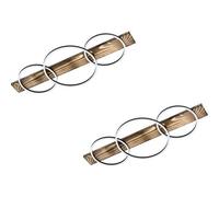 2 Pack Modern Led Wall And Ceiling Light In Black And Rustic Wood With White Shade