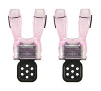 2 Pack Moldable Scuba Diving Regulator Mouthpiece, Food GRADEs Silicone Snorkel Bite Valve with Zip Ties, Custom Fit Anti-Leak Design for Most Standard(Pink)