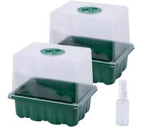 2 Pack Monotub Mushroom Grow Kit, Small Mushroom Fruiting Chamber Propagation Boxes, Monotub Mushroom Growing Box Mini Greenhouse with Adjustable Ventilation & Spray Bottle for Horticulture Supplies