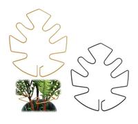 2 Pack Monstera Plant Support Climbing Plant Stem Support Plants Stabilizer Indoor Outdoor Monstera Leaf Supports Stakes Stands for Thriving Growth, Black Gold, Small