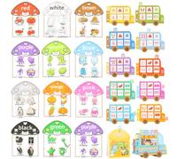 2 Pack Montessori Busy Book for Toddlers, Colour Sorting & Number Matching Toys for 2 3 4 Year Olds, Educational Preschool Learning Activities, Sensory Fine Motor Skills Boys Girls Travel Toys Gifts