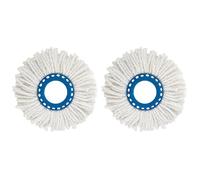 2 Pack Mop Heads Replacement for Spin Mops, 360° Spin Magic Mop Head Refill for Standard Rotating Mops, Universal Spin Mop Replacement Mop Head for Commercial Use (Blue)