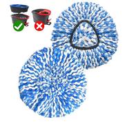 2 Pack Mop Replace Heads Compatible for O Cedar, Spin Mop Refill Head Replacement for RinseClean 2-Tank System - Fluffy Microfiber, Machine Washable and Easy to Replace