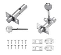 2 Pack Mortice Door Bolt with 2 Star Key, Internal Door Lock, Door Security Rack Bolt, Anti-Theft Door Locks Internal, Bolt Lock for Internal Door, Ultimate Home and Workplace Security Solution