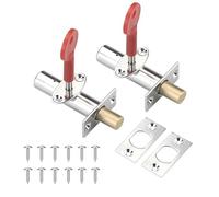 2 Pack Mortice Door Bolts with 2 Star Keys, Heavy-Duty Door Security Rack Bolt for Enhanced Protection, Internal and External Use, Polished Stainless Steel,Ideal for Home and Office Doors and Windows
