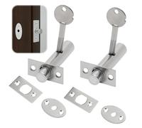 2 Pack Mortice Door Bolts with Star Key, Star Key Lock Internal Flat Door, Anti-Theft Security Door Rack Bolts for Enhanced Security of Windows and Doors