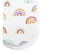 2 Pack Moses Basket/Pram Fitted Sheets 75 x 35cm - Rainbow Design - Light, Breathable & Luxurious Jersey Cotton Made To Last & Designed To Fit Prams & Moses Baskets