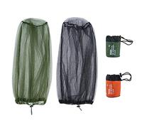 2 Pack Mosquito Head Net Midge Net Head Cover for Outdoor Hiking Fishing Camping Green and Black
