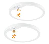2-Pack Motion Sensor Ceiling Lights Hard-Wired, 9Inch Indoor Motion Activated LED Ceiling Light Fixtures with 3 Modes, 4000K Flush Mount Lights for Closet Stairwell Hallway, NOT Battery Operated