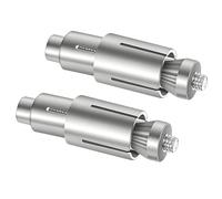2-Pack Motorcycle Bar End Mounting Screw Set - Universal 13mm-24mm Handlebar Expansion Bolts for 7/8" Handlebars - Fits End Caps/Sliders/Mirrors (Silver, M6 Thread)