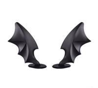 2 Pack Motorcycle Helmet Devil Horns Accessories with Flexible Mounting Options and Clean Removal Without (A)