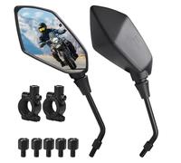 2 Pack Motorcycle Mirrors Set, Universal Mobility Scooter Mirror with 22mm Handlebar Clamps, Threaded Bolts, Motorbike Wing Mirrors for ATV/Scooter/Cruiser/Bike