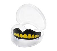 2 Pack Mouth Guard Boxing,Sports Mouthguard,Athletic Mouth Piece,Gum Shield Teeth Protector with Storage Case for MMA Football Lacrosse Basketball Contact Sports (Black + Gold)