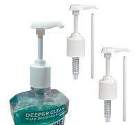 2-Pack Mouthwash Dispenser Pumps Compatible with 1 to 1.5 Liter Listerine Bottles, White, Mouthwash Pump Dispenser