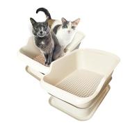 2-Pack Mr. Catman Cat Sifting Litter Box for Pine Pellets with Sifter Pan & Extra-Large 7-Day Waste Storage Tray, Sifting Cat Litter Box -Sturdy & Non-Stick, Easy Clean, Odor Control, Anti-Leakage