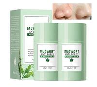 2 Pack Mugwort Clay Mask Stick - Face Masks Skincare for Pores, Oil Control & Deep Cleanse - Pore Remover & Cleaner with Green Tea Extract & Charcoal - Gentle, Natural Face Masks Beauty