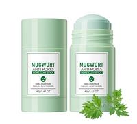 2 Pack Mugwort Clay Mask Stick, Mugwort Acne Face Masks Skincare, Organic Clay Face Mask Stick, Mugwort Mud Mask Stick, Green Mask Stick, Blackhead Remover, Shrink Pores