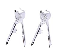 2 Pack Multi-Functional Keychain Tool - Compact 6-in-1 Stainless Steel Gadget with Screwdriver, Bottle Opener & Cutter - Essential for Camping, Travel & Daily Use