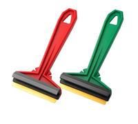 2 Pack Murska 575 Brass Ice Scraper - 90 mm Brass Blade Windscreen De-Icer with Squeegee and Wiper-Groove - Made in Finland - Compact Car Window Scraper for Fast Frost and Ice Removal - Random Colours