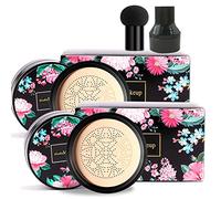 2 Pack Mushroom Head Air Cushion CC Cream BB Cream, Concealer Lasting Nude Makeup Moisturizing Brightening Pigment CC Liquid Foundation Ivory