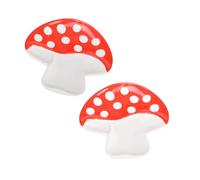 2 Pack Mushroom Spoon Rest for Stove Top, Ceramic Spoon Rest, Cute Spoon Holder for Kitchen Counter Utensil Rest,Mushroom Dishes for Teabag,Snack,Cake,Kitchen Decor Gift, Gifts for Women