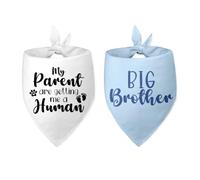 2 Pack My Parent are Getting Me a Human Big Brother Dog Bandana | Pregnancy Announcement for Family,Pregnancy Announcement Dog Bandana,Gender Reveal Dog Bandana,Big Brother Bandana for Dogs