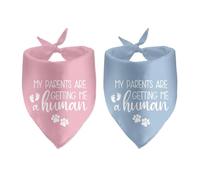 2 Pack My Parents are Getting Me a Human Pregnancy Announcement Dog Bandana Pet Accessories for Dog Lovers Reveal Ideas