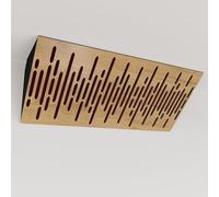 2 Pack - Narrow Acoustic Corner Bass Trap with Velvet Fabric | Diffusion - Reflection - Soundproofing | Size: 23x50cm [ WAVE (Horizont) - Oak | Burgundy ]