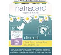 (2 Pack) Natracare Natural Ultra Pads Long Organic Cotton Cover, 10 Pads