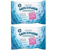 (2 Pack) Natracare Safe to Flush Moist Tissues 30 Wipes