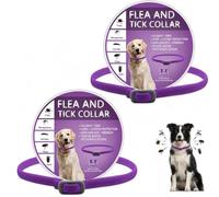 2 Pack Natural Essential Oil Dog Collar, Adjustable Waterproof Pet Collar Designed to Help Repel Outdoor Insects, Soft PVC for Small Medium Large Dogs(Purple)