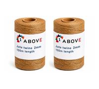2 Pack Natural Jute Twine 150m x 2mm Heavy Duty Brown String
