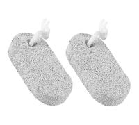 2 Pack Natural Lava Pumice Stones - Reusable Callus Remover & Exfoliating Tool for Feet Hard Skin, Cracked Heels & Body Care | Pedicure Foot File Scrubber for Men & Women (Oval)